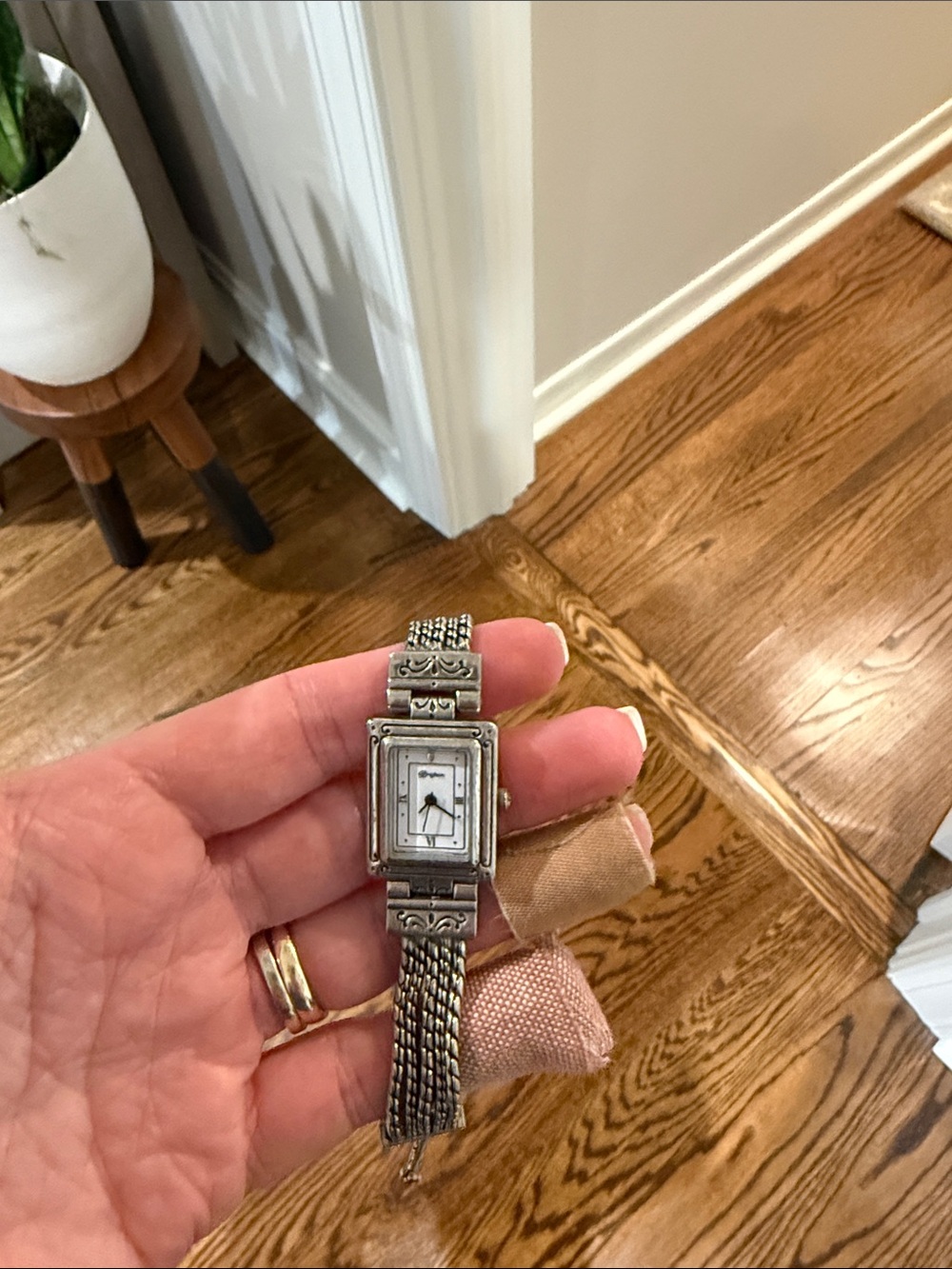 Brighton Tivoli Rectangular Silver Bracelet Watch